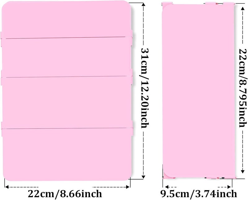 NECEG Nursing Clipboard Foldable-4 Layers Aluminum Nurse Foldable Clipboard Nursing Medical Edition Cheat Sheets, Pocket Size Pen Clip for Nurses Students School and Doctors-Pink - Image 3